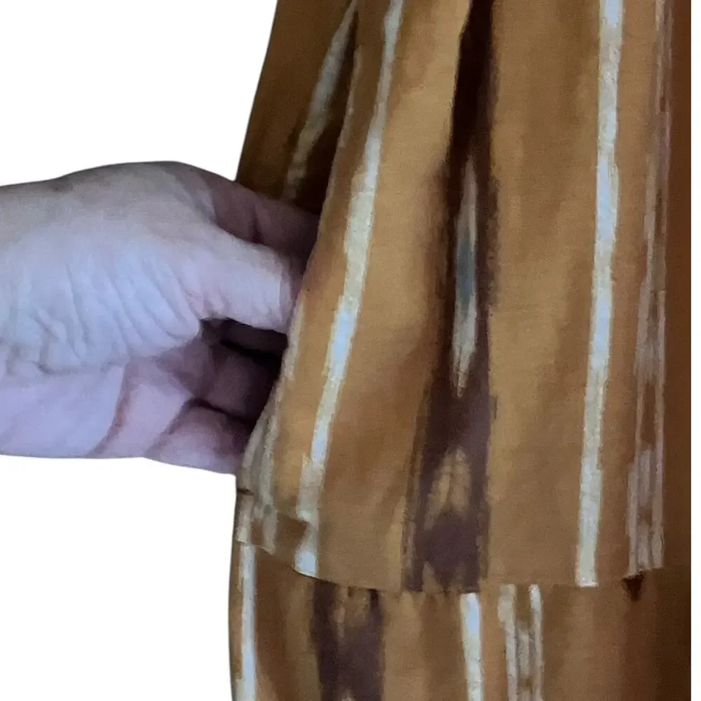 Sonoma Maxi Dress Plus Size 2X Aztec Southwestern Tiered Pockets Festival Boho - Picture 4 of 10